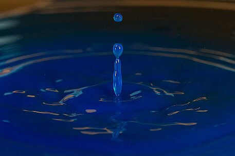 Wassertropfen Blau null