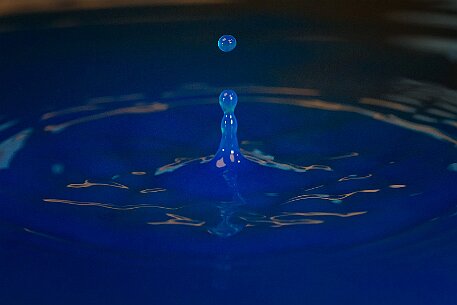 Wassertropfen Blau null