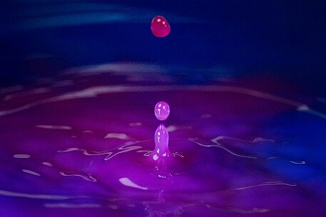 Wassertropfen Blau null